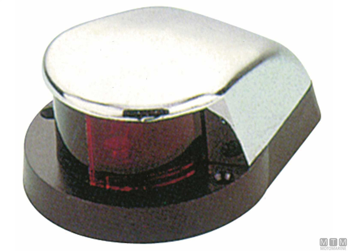 Combined red/green LED bow navigation light in chromed alloy - original photo Motomarine Srl