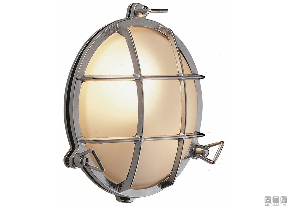Round turtle lamp L155 mm in chrome-plated brass - original photo Motomarine Srl