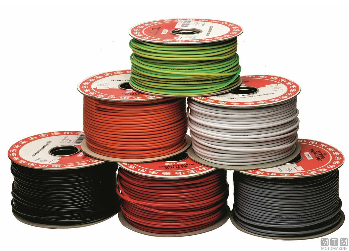 Electrical cable 1x2.5 mm orange, 100 m - original photo Motomarine Srl