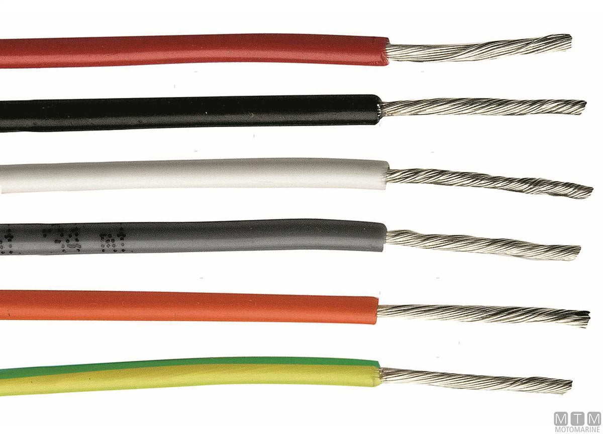 Electric cable 1x1,5 mm² red 100 m - original photo Motomarine Srl
