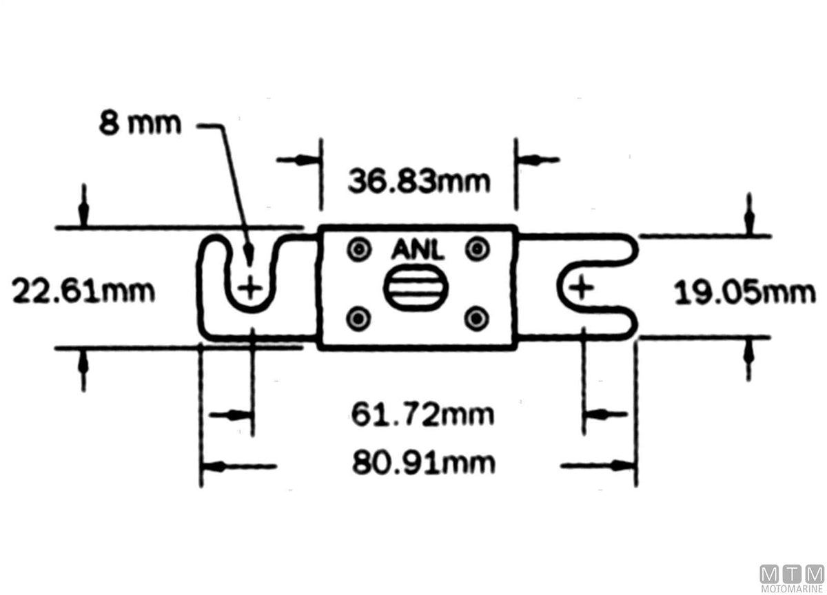 ANL blade fuse 80 A - original photo Motomarine Srl
