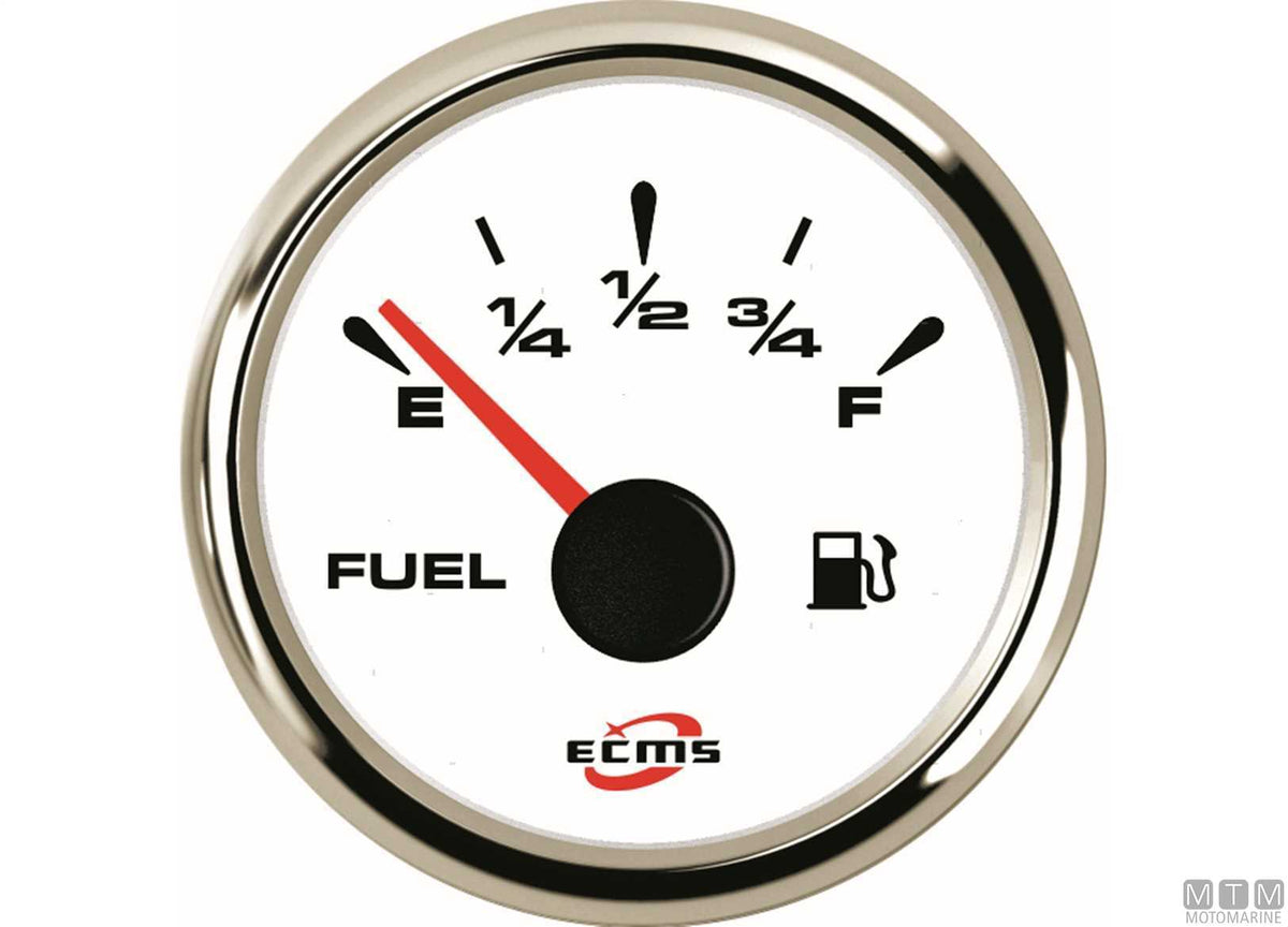 Ammeter 80A White/Chrome - original photo Motomarine Srl
