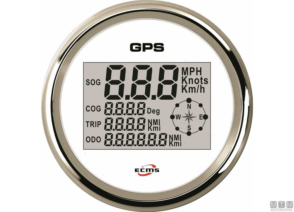 GPS speedometer White/Chrome - original photo Motomarine Srl