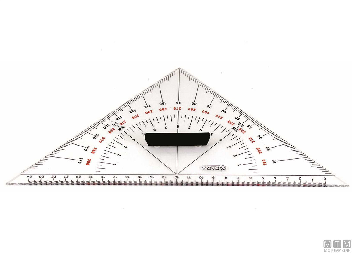 Nautical set square in Perspex - original photo Motomarine Srl