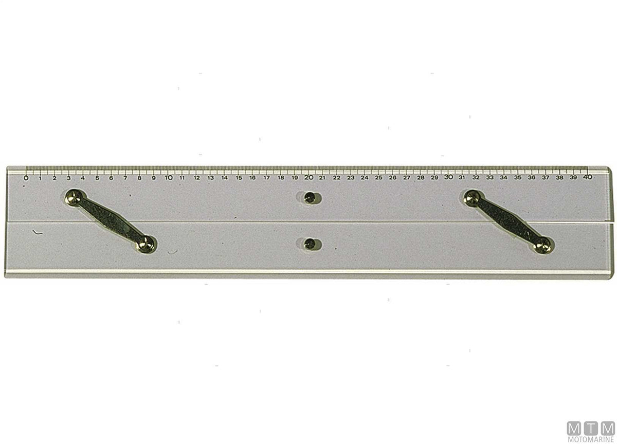 Articulated parallel rule L400 mm - original photo Motomarine Srl