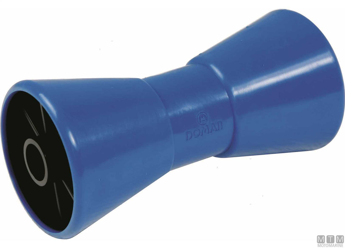 Polyurethane central roller for trailers 130x80 mm bore Ø16 mm - original photo Motomarine Srl