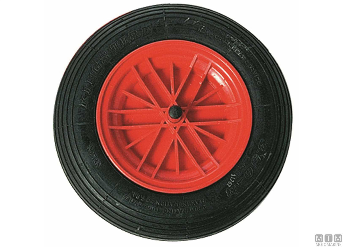 Pneumatic wheel for trolleys, Ø260 mm, Ø20 mm bore - original photo Motomarine Srl