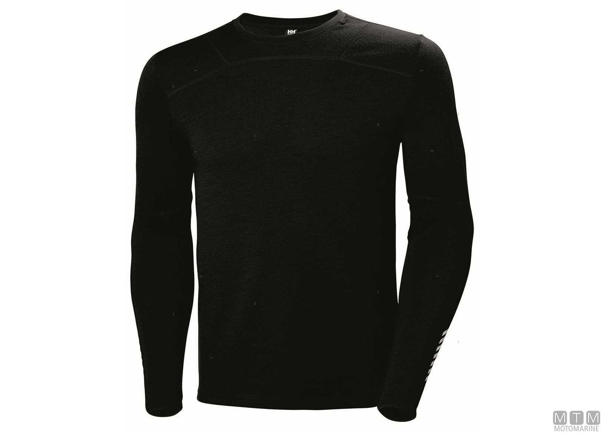H/H Lifa Merino Crew shirt 990 black L - original photo Motomarine Srl