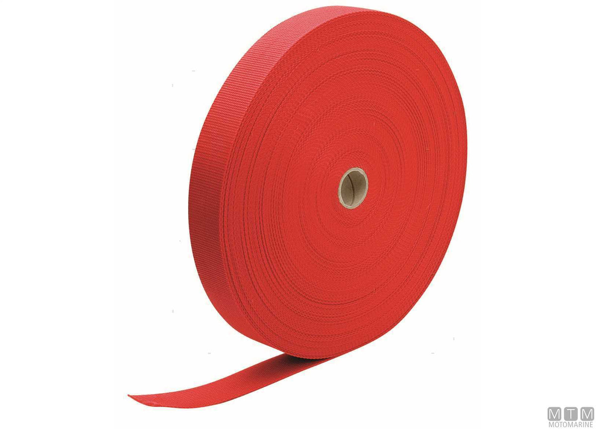Red polypropylene strap roll 30 mm 50 m - original photo Motomarine Srl