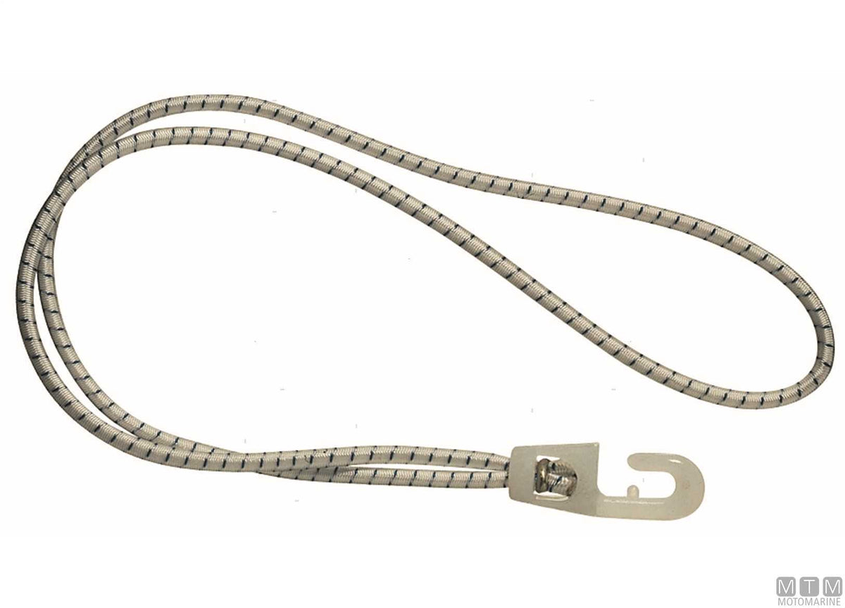 Loop elastic cord with open hook in nylon Ø4 mm 20 cm - original photo Motomarine Srl