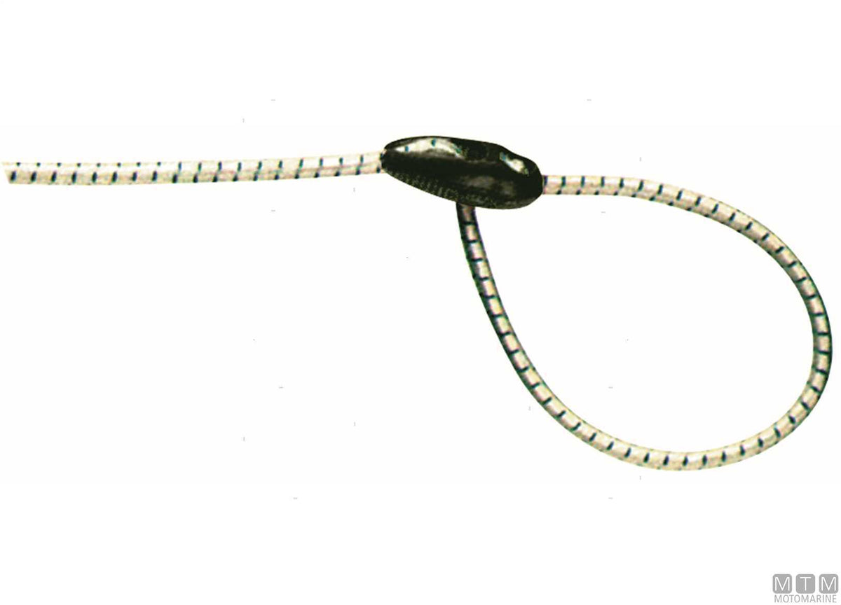 Elastic cord with self-locking hook in nylon Ø6 mm 70 cm - original photo Motomarine Srl