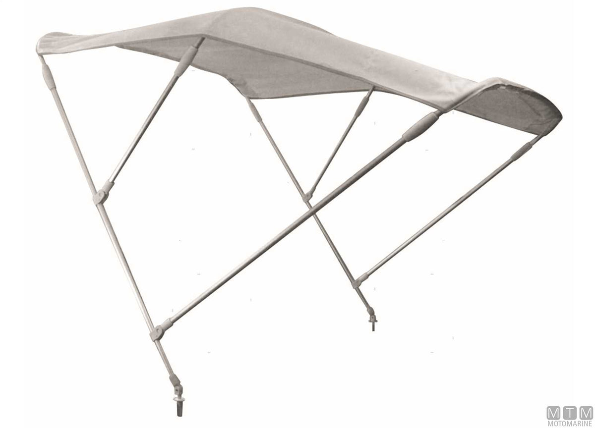 MTM white bimini top, 3 bows, W170 cm H110 cm - original photo Motomarine Srl