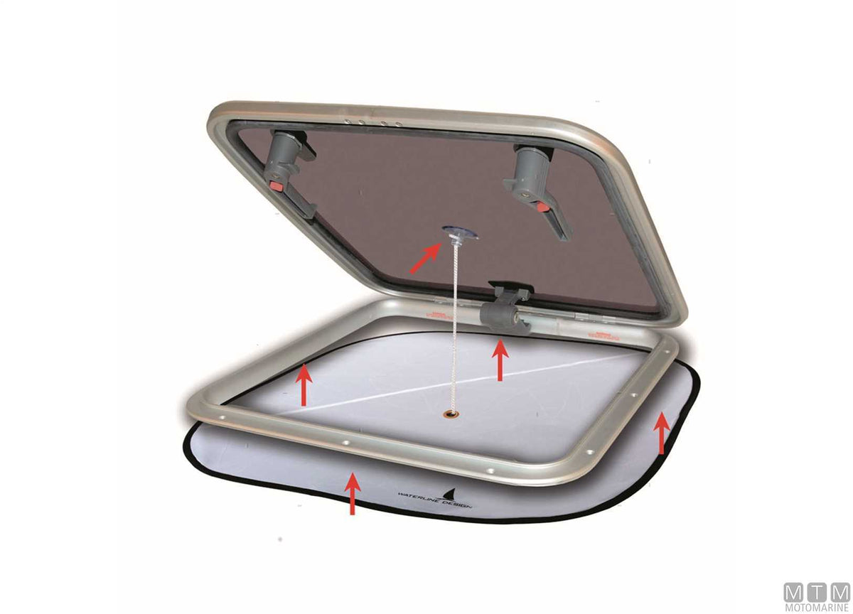 Water Line hatch blackout screen S - original photo Motomarine Srl