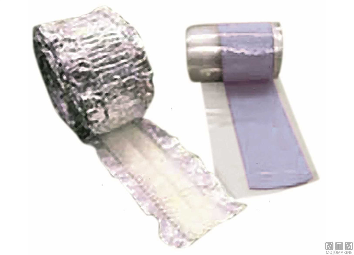 Elastic high-temperature thermal insulation tape H50 mm L5.5 m - original photo Motomarine Srl