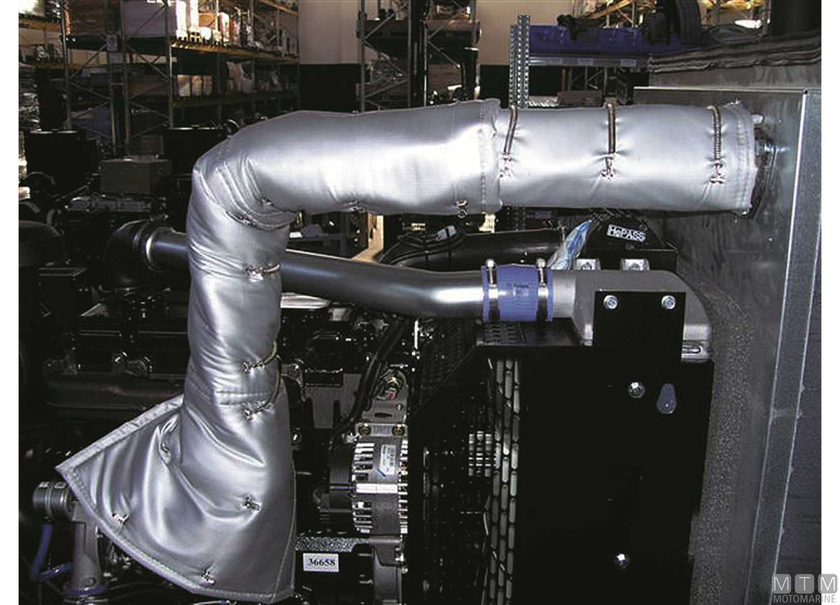 Thermal insulation cover for exhaust pipe Ø124 mm - original photo Motomarine Srl