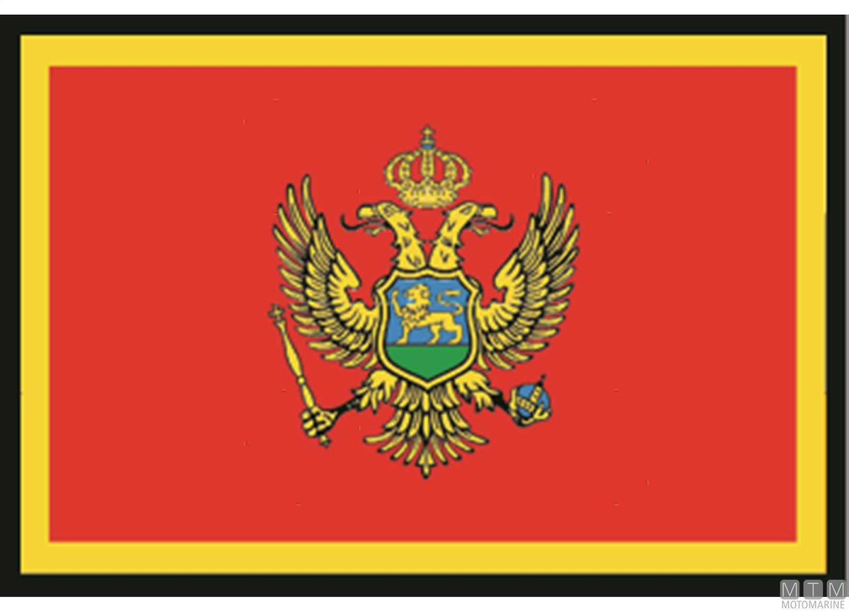 Montenegro flag 30x45 cm - original photo Motomarine Srl
