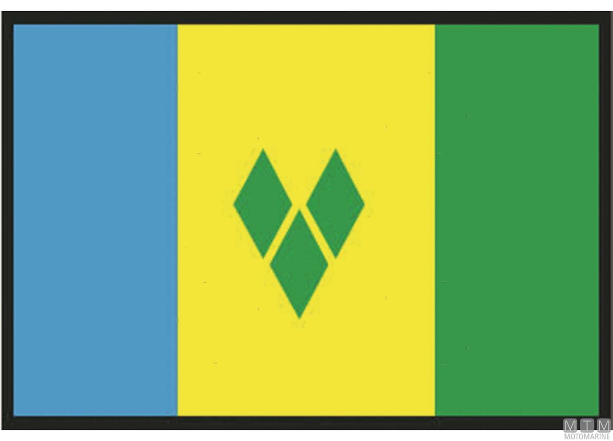 St. Vincent flag 30x45 cm - original photo Motomarine Srl
