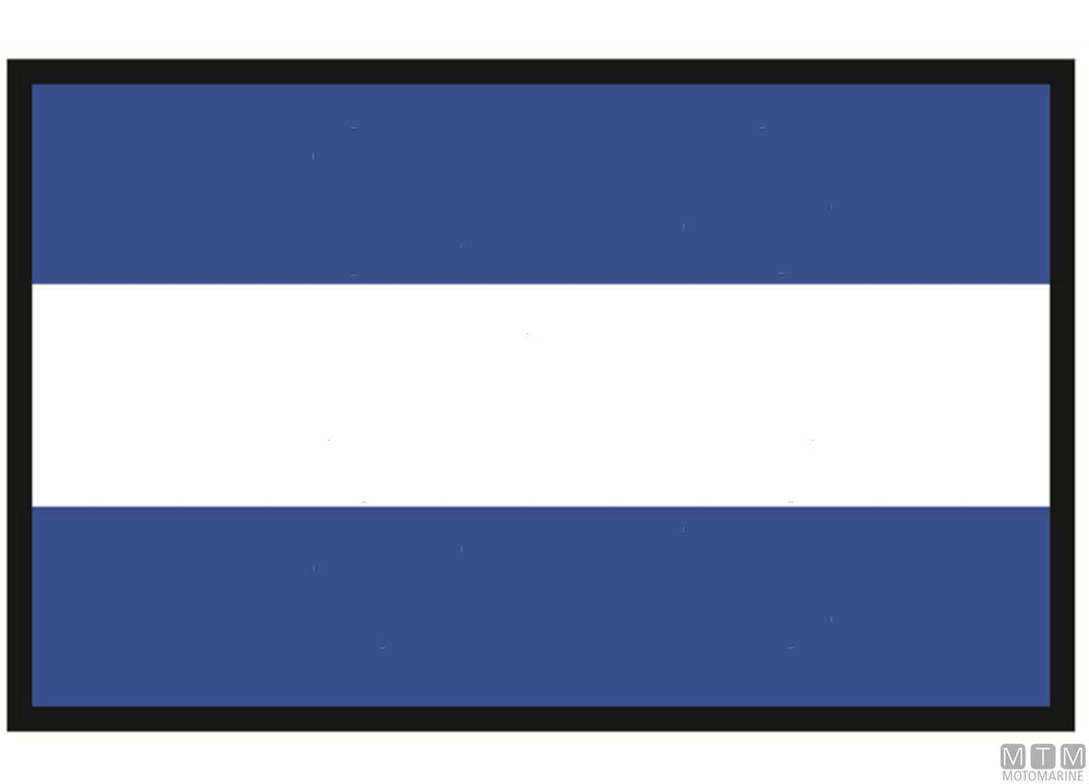 Signal flag J Juliet, 20 x 30 cm - original photo Motomarine Srl