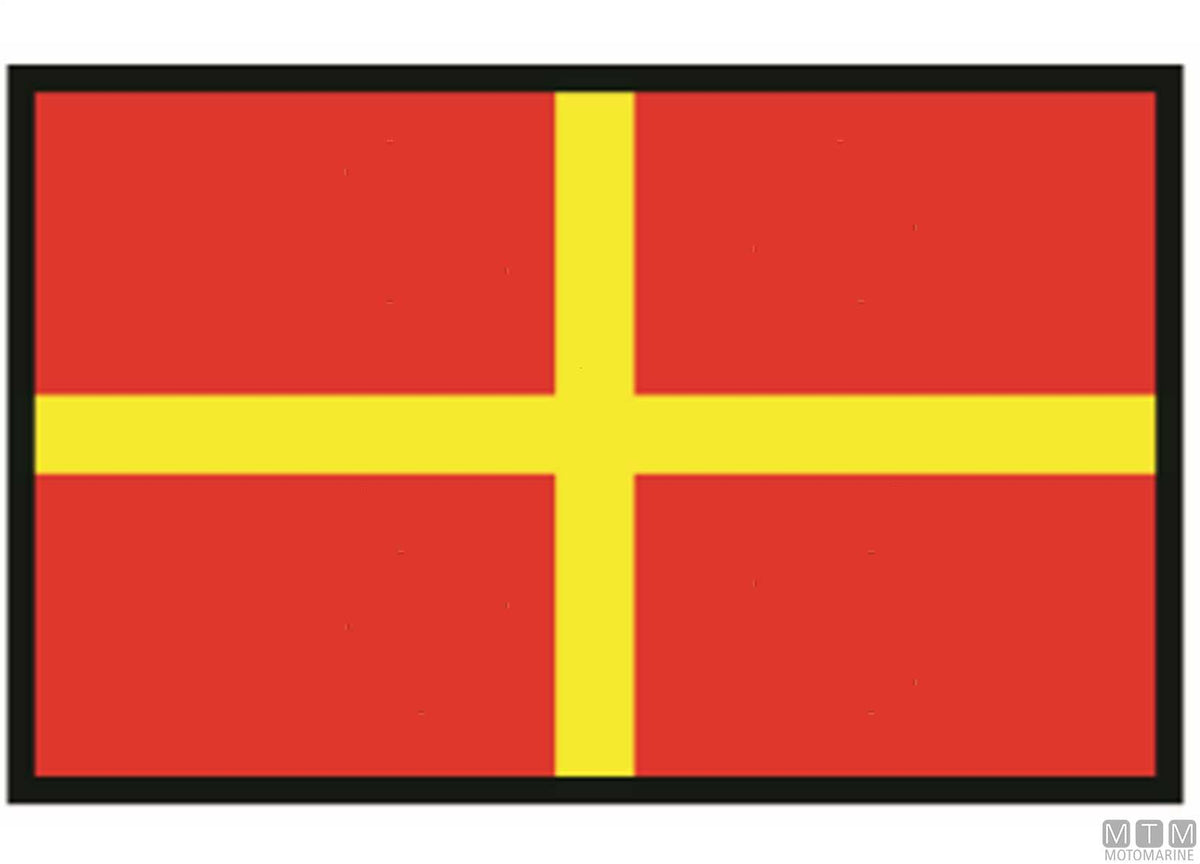 Signal flag R Romeo 40x60 cm - original photo Motomarine Srl