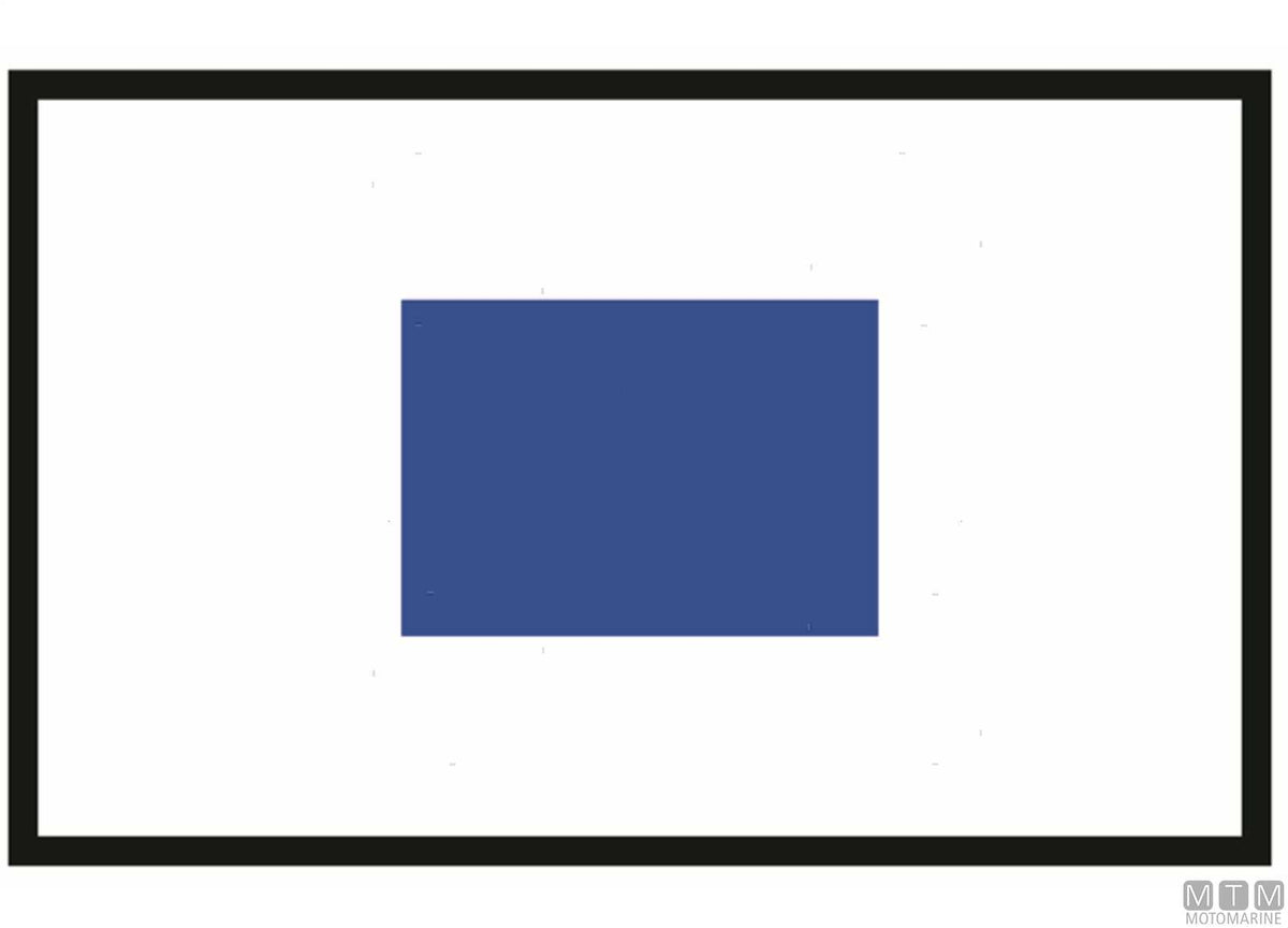 Signal flag S Sierra 20x30 cm - original photo Motomarine Srl