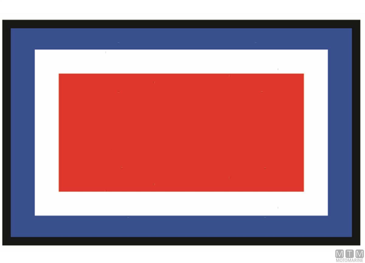 Signal flag W Whiskey 40x60 cm - original photo Motomarine Srl