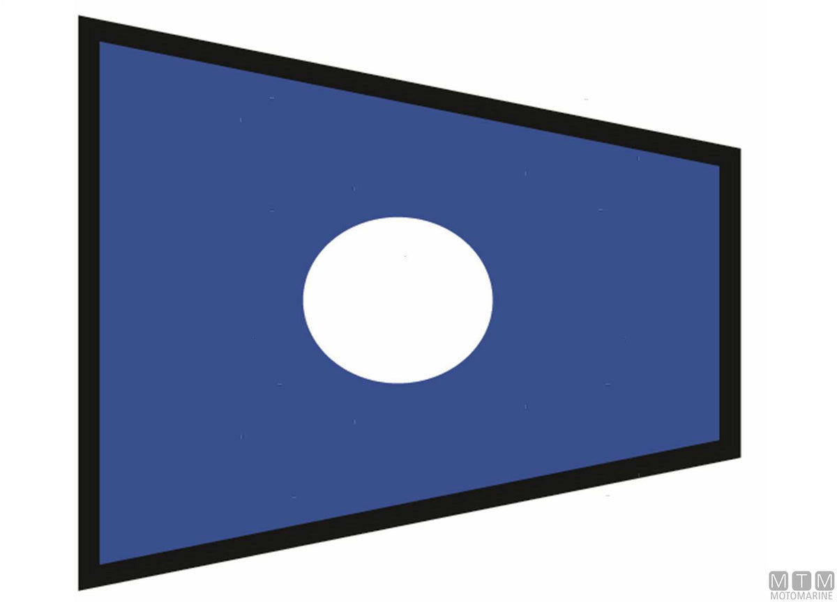 Signal flag 2 20x30 cm - original photo Motomarine Srl