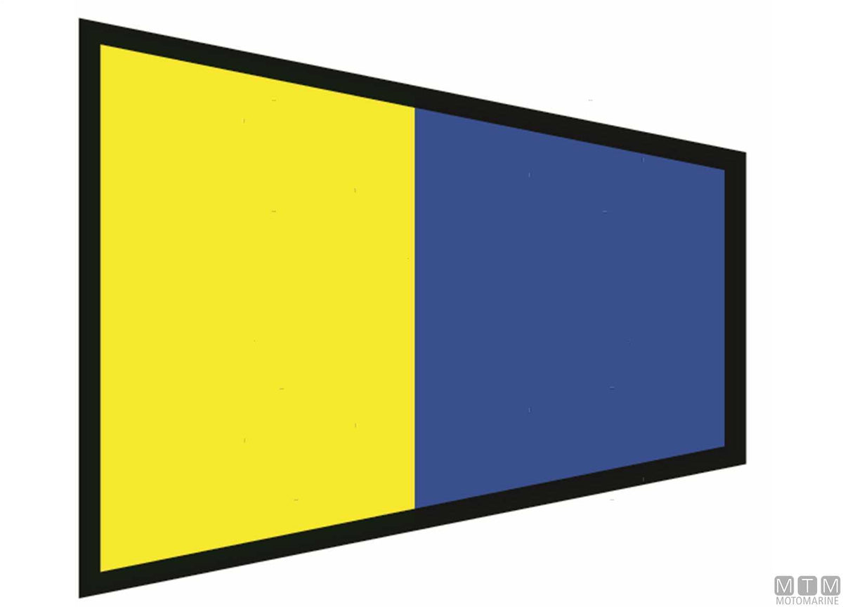 Signal flag 5 20x30 cm - original photo Motomarine Srl