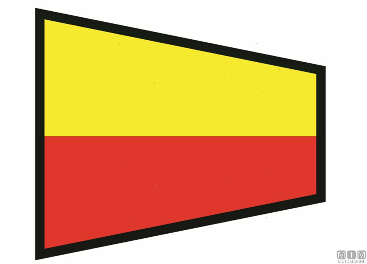 Signal flag 7 20x30 cm - original photo Motomarine Srl