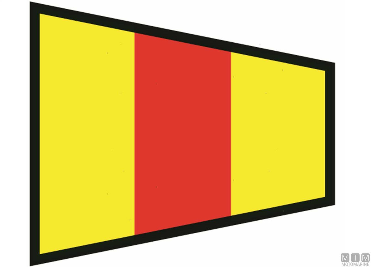 Signal flag 0 (zero) 20x30 cm - original photo Motomarine Srl