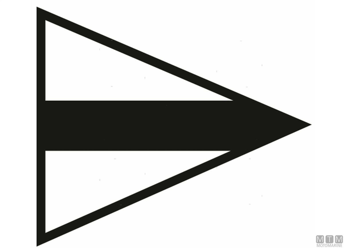 Signal flag substitute 3 20x30 cm - original photo Motomarine Srl