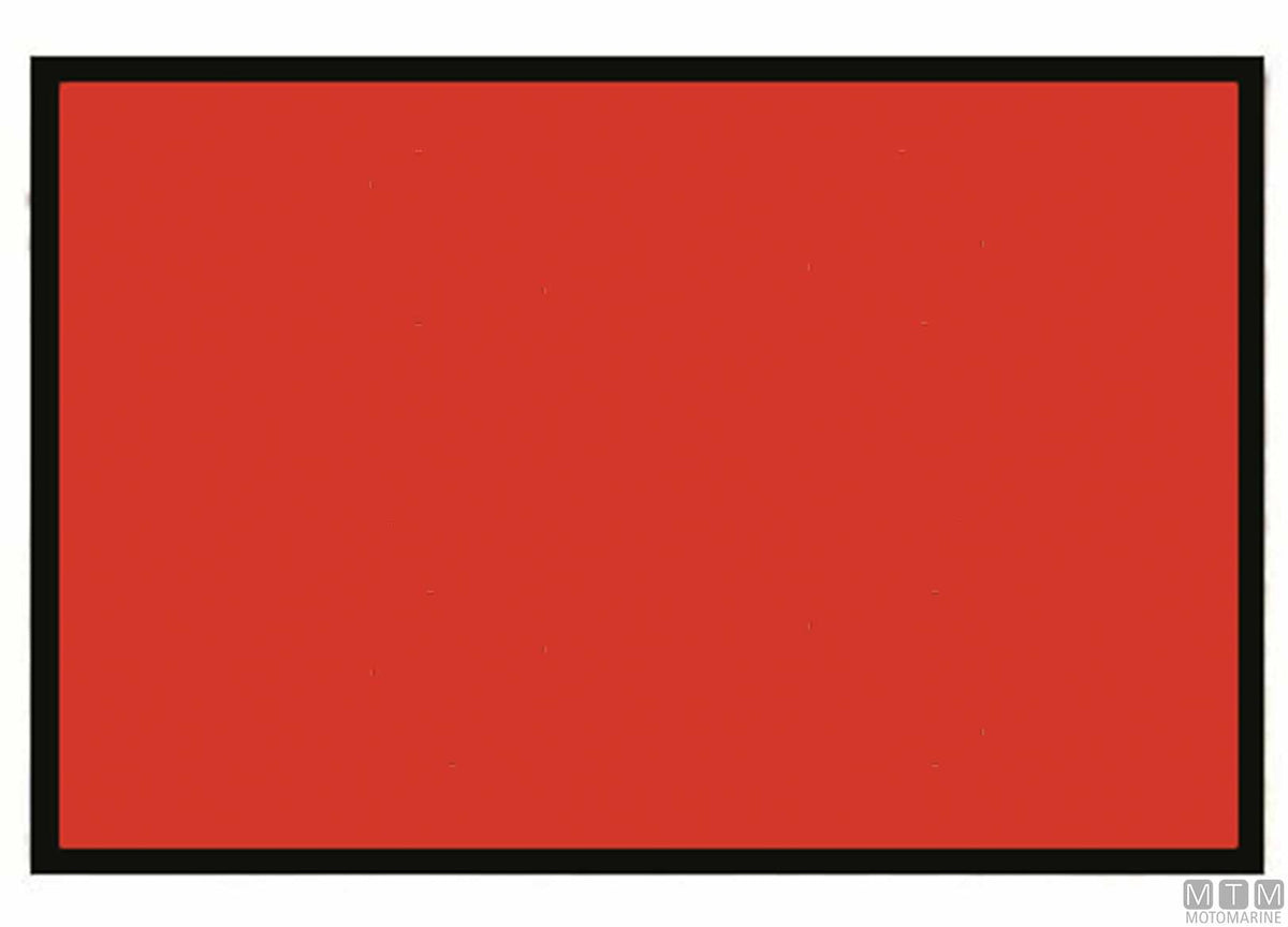 Red signal flag 20x30 cm - original photo Motomarine Srl