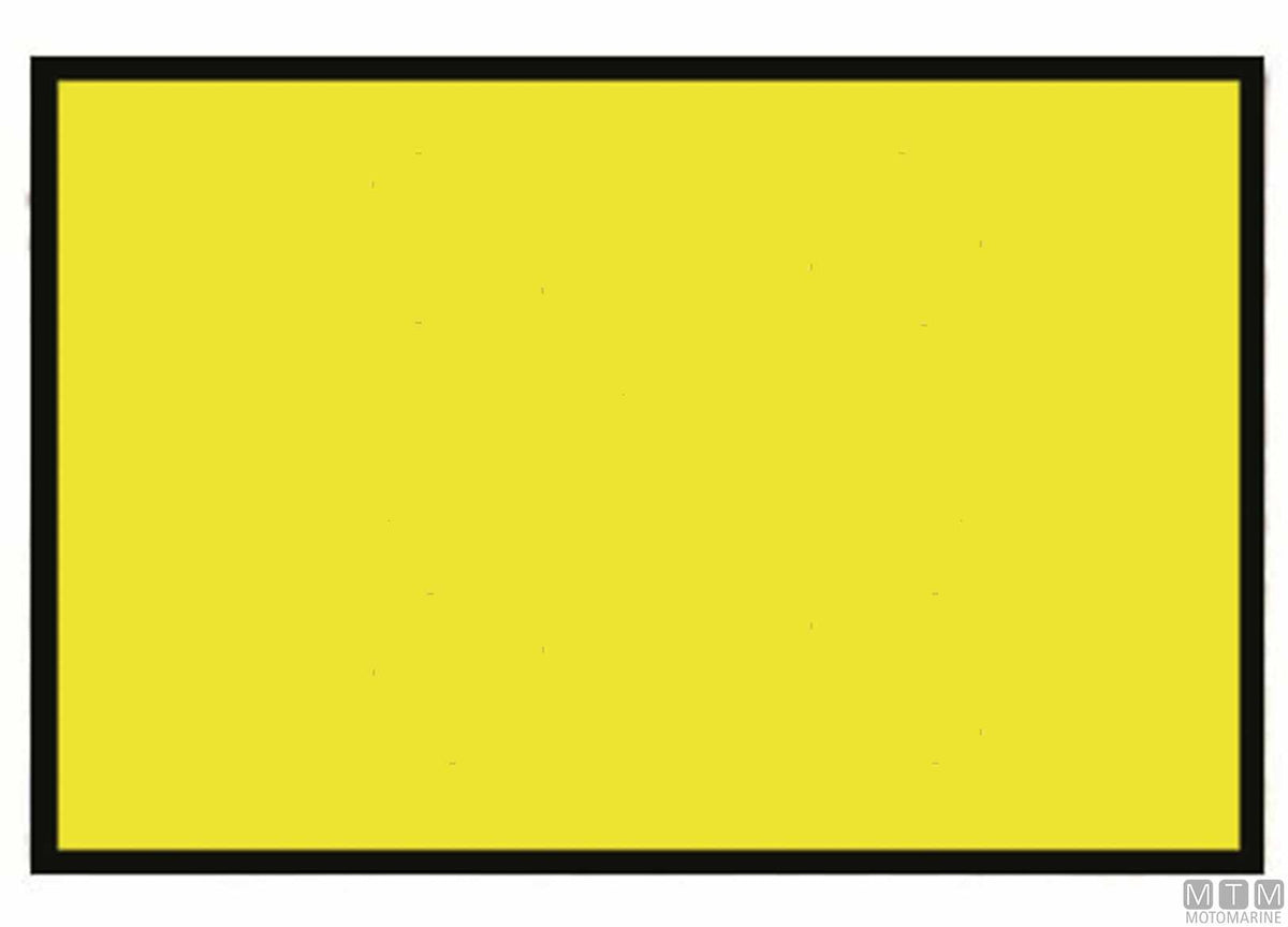 Yellow signal flag 20x30 cm - original photo Motomarine Srl