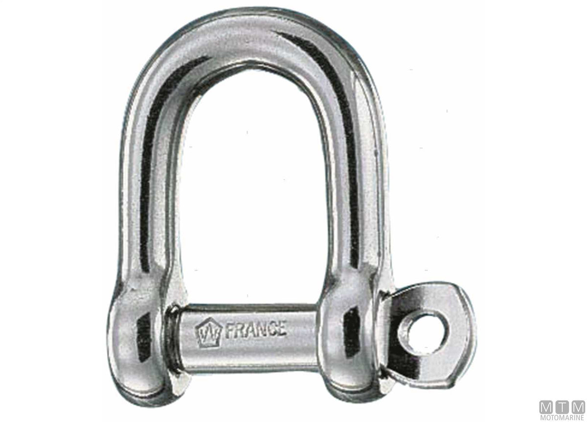 Wichard straight shackle Ø6 mm captive pin stainless steel 316 - original photo Motomarine Srl