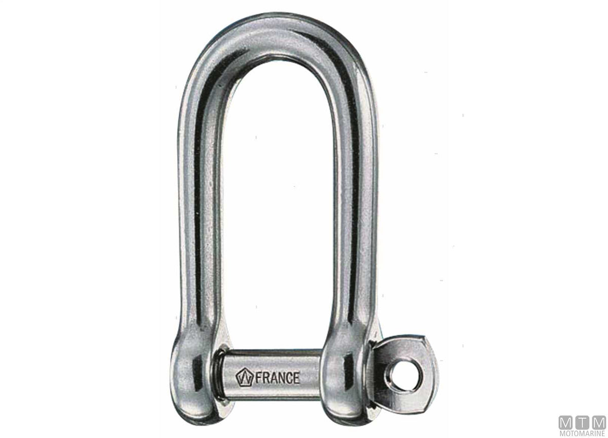 Wichard long shackle Ø8 mm captive pin stainless steel 316 - original photo Motomarine Srl