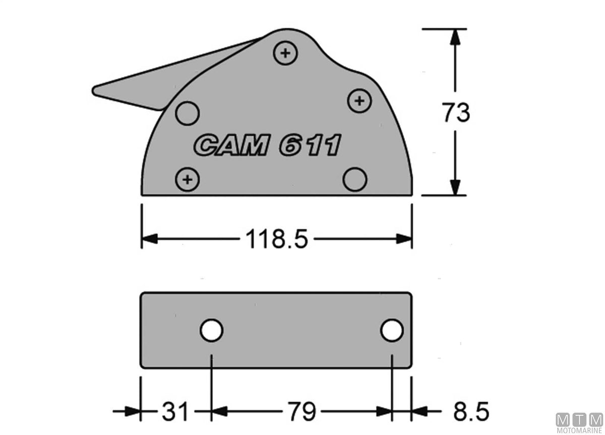 Single stopper Antal CAM611 - original photo Motomarine Srl