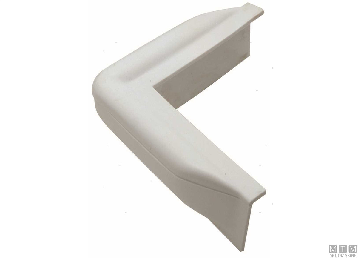 Majoni angled fender plate 25+25 cm, white - original photo Motomarine Srl