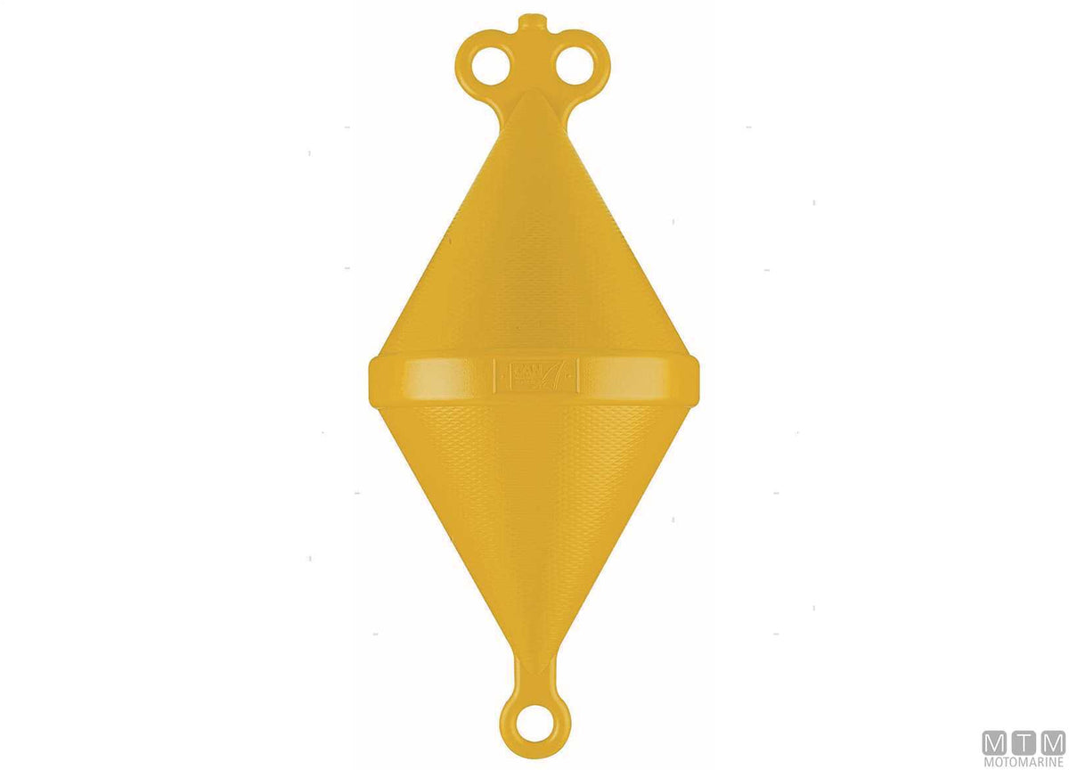Biconical mooring buoy XL orange Ø50 cm H103 cm - original photo Motomarine Srl