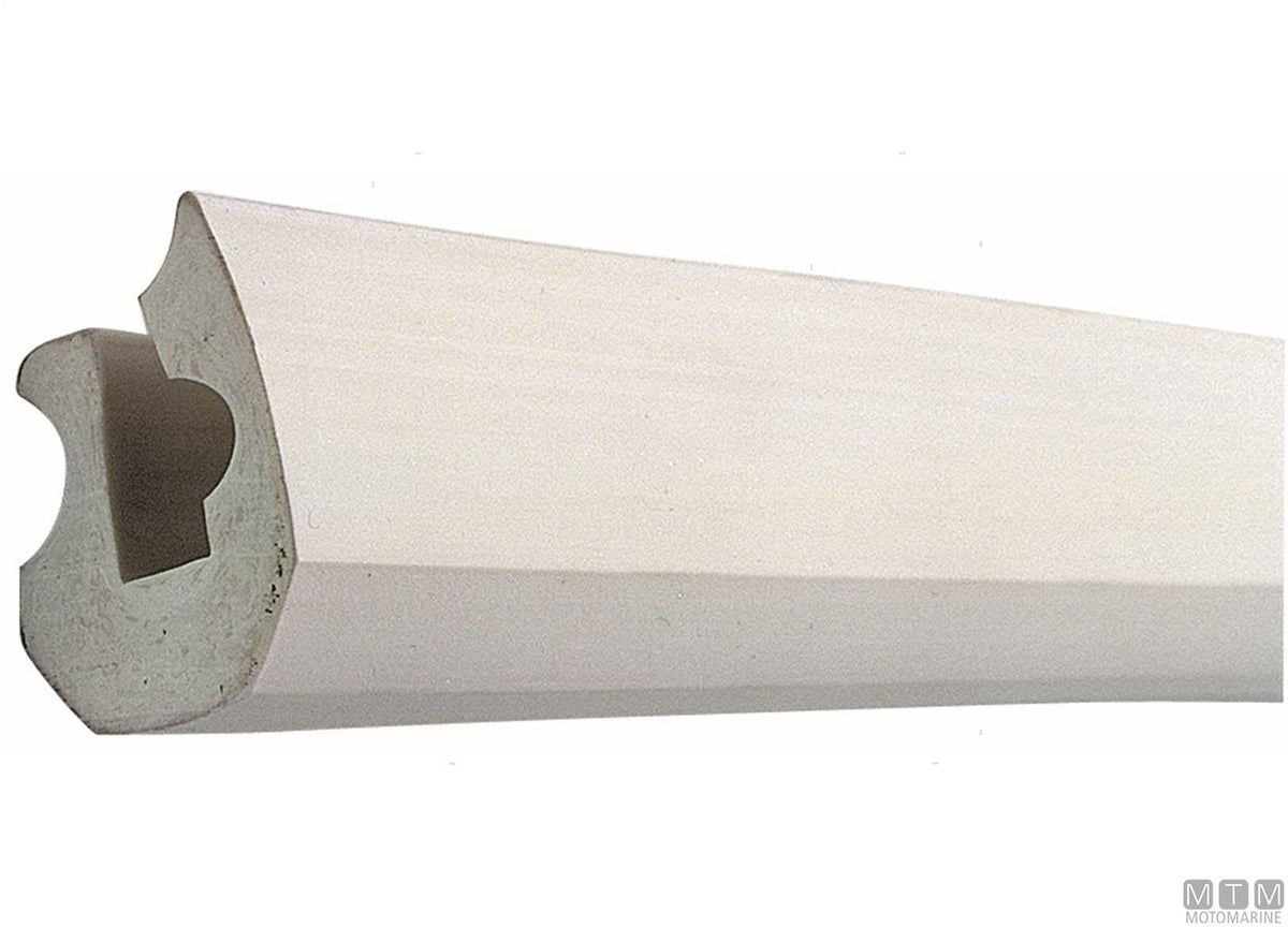 Eco2 type rub rail fender profile, white, H 25 mm, L 24 m - original photo Motomarine Srl