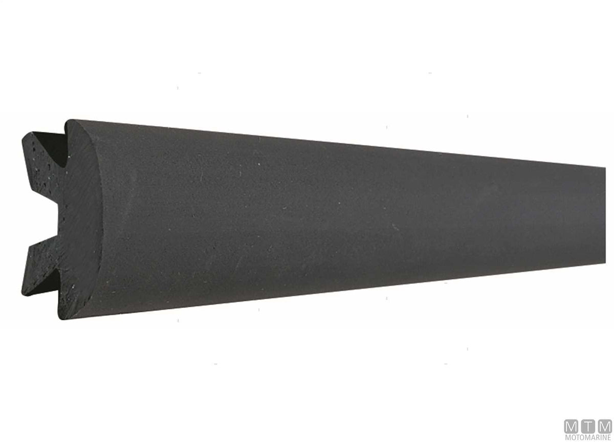 White fender rubbing strake profile L24 m for H37 mm aluminum supports - original photo Motomarine Srl