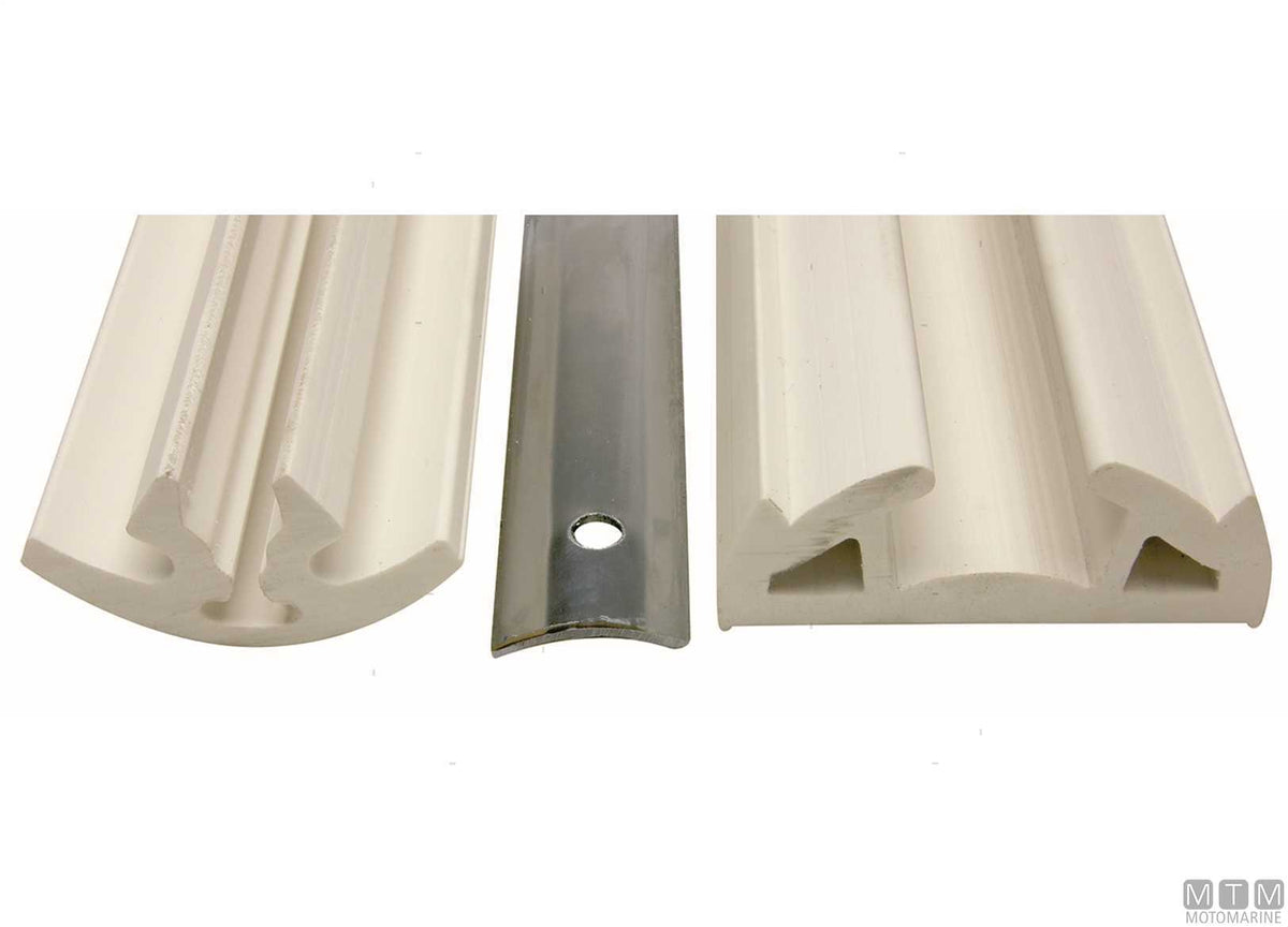 End cap for Bino profile H90 mm white - original photo Motomarine Srl