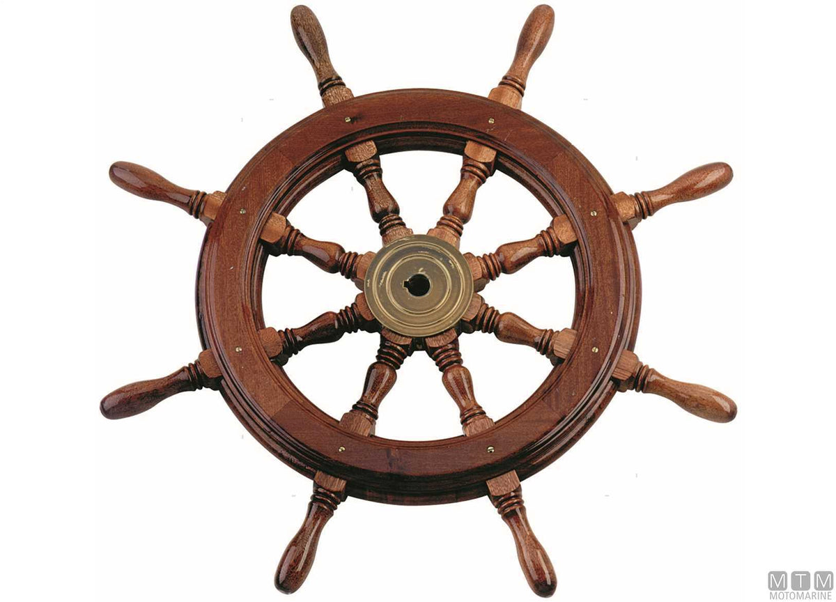 Steering wheel type CM in mahogany Ø800 mm - original photo Motomarine Srl