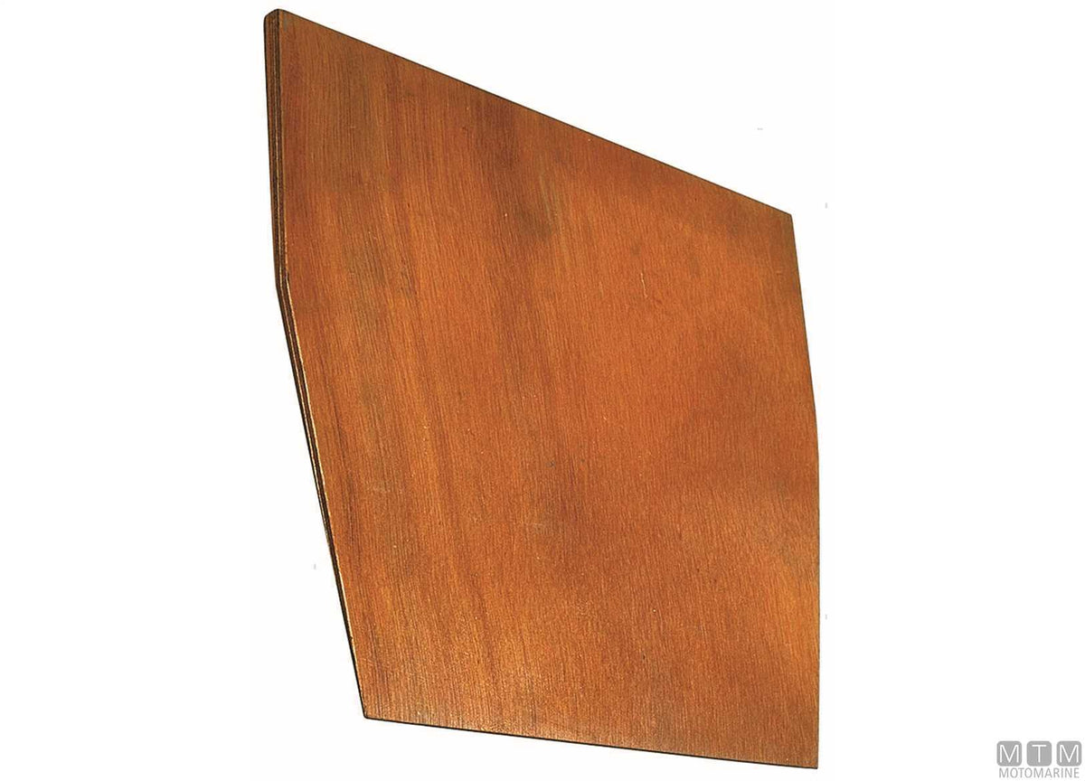 Angled transom saver plate 1-25 mm 340x380 mm in wood - original photo Motomarine Srl