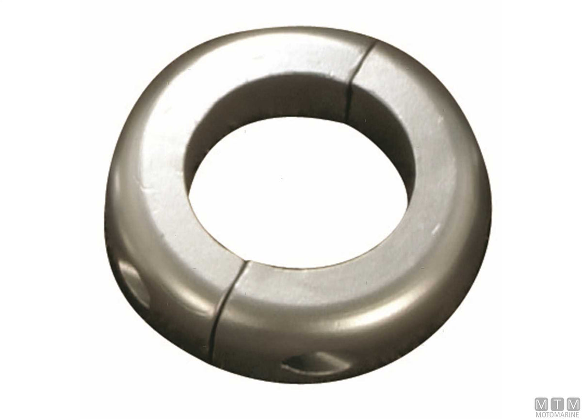 Low collar anode for propeller shaft Ø40 mm, zinc - original photo Motomarine Srl