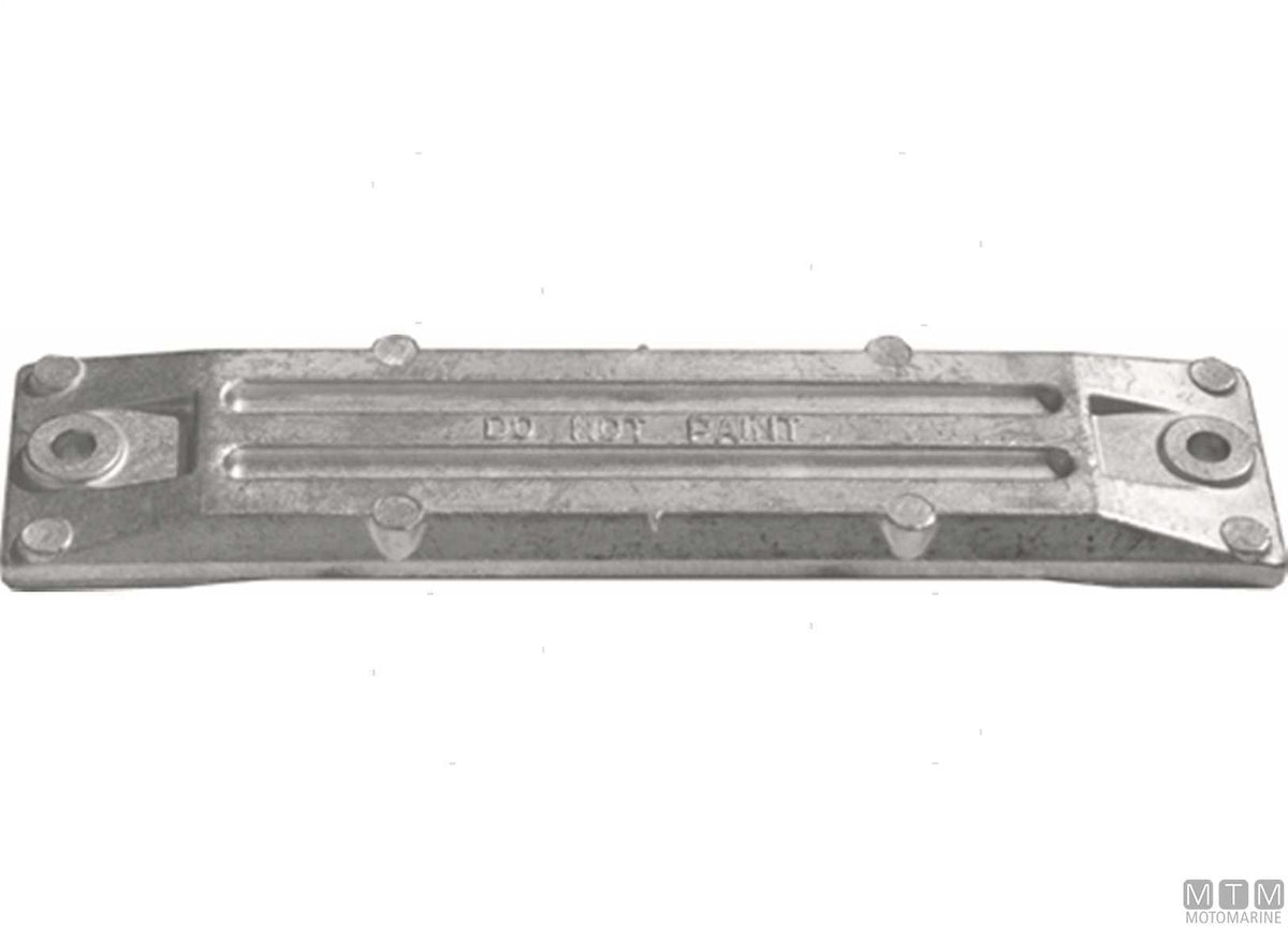 2-hole plate anode for Honda M6 8-20 HP in aluminium - original photo Motomarine Srl