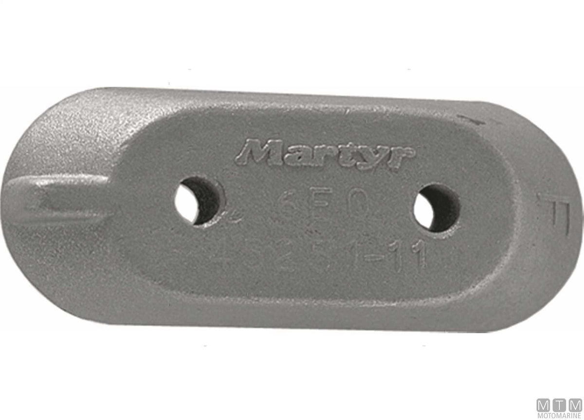 Short plate anode for Honda 40-50 HP in aluminium - original photo Motomarine Srl