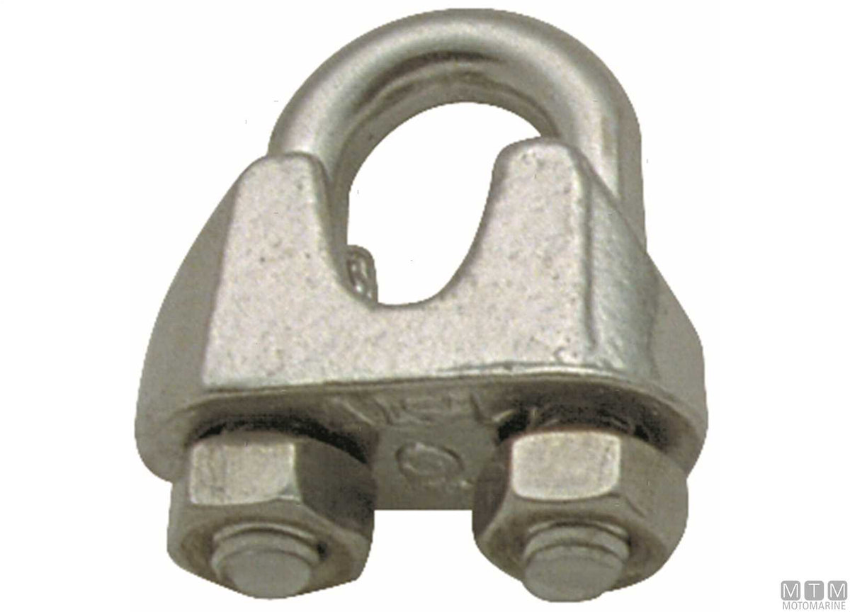 Wire rope clamp for Ø3 mm cable in stainless steel - original photo Motomarine Srl