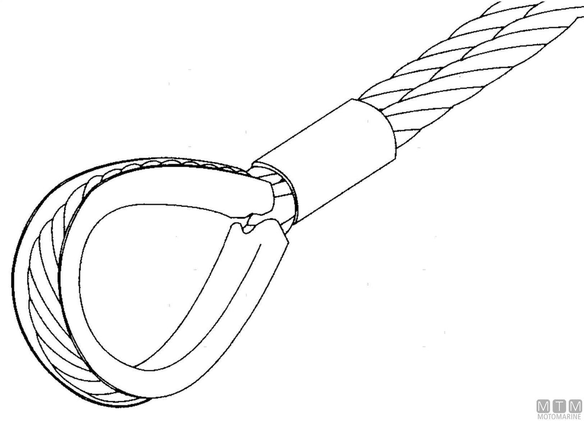 Thimble Ø36 mm in AISI 316 stainless steel - original photo Motomarine Srl