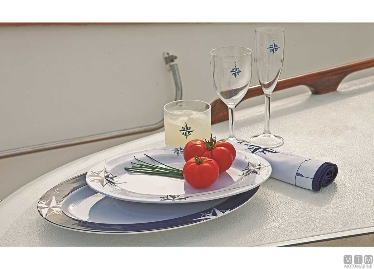 MB Northwind oval serving plates set, 2 pieces - original photo Motomarine Srl