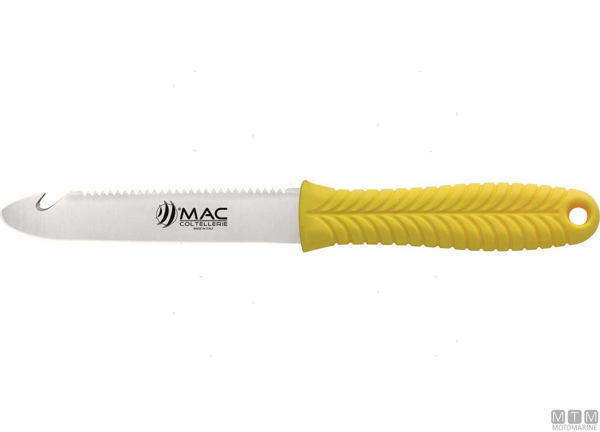 MAC 309-N filleting/scaling knife black, 12 cm blade - original photo Motomarine Srl