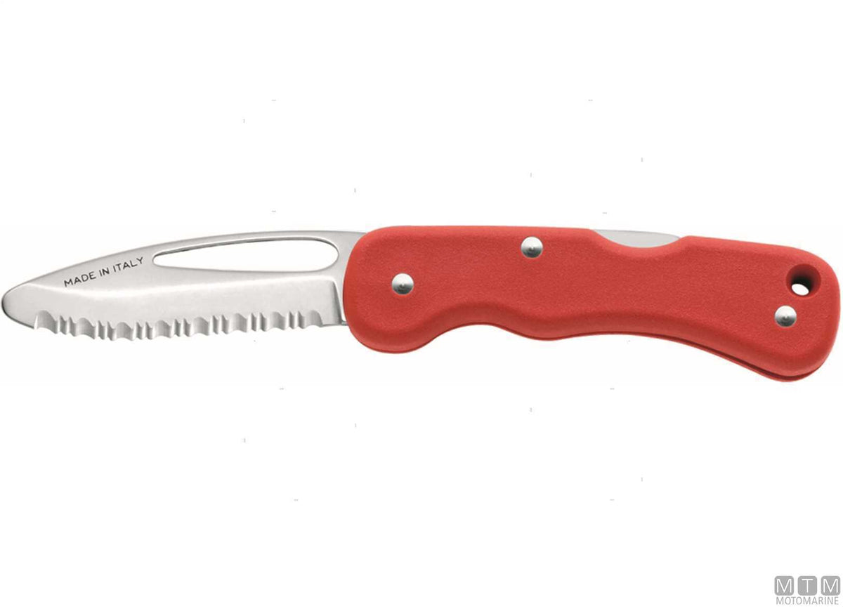Mac Rescue 697-R red folding knife, 8 cm blade - original photo Motomarine Srl